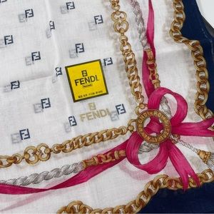 NEW Fendi Cotton Square Handkerchief